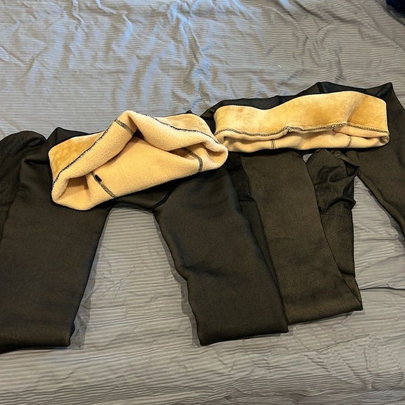 Fleece lined faux sheer winter tights - Picture 4 of 5